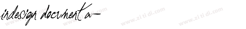 InDesign document a字体转换